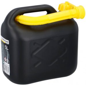 Jerrycan 5 Liter Zwart met tuit Dunlop