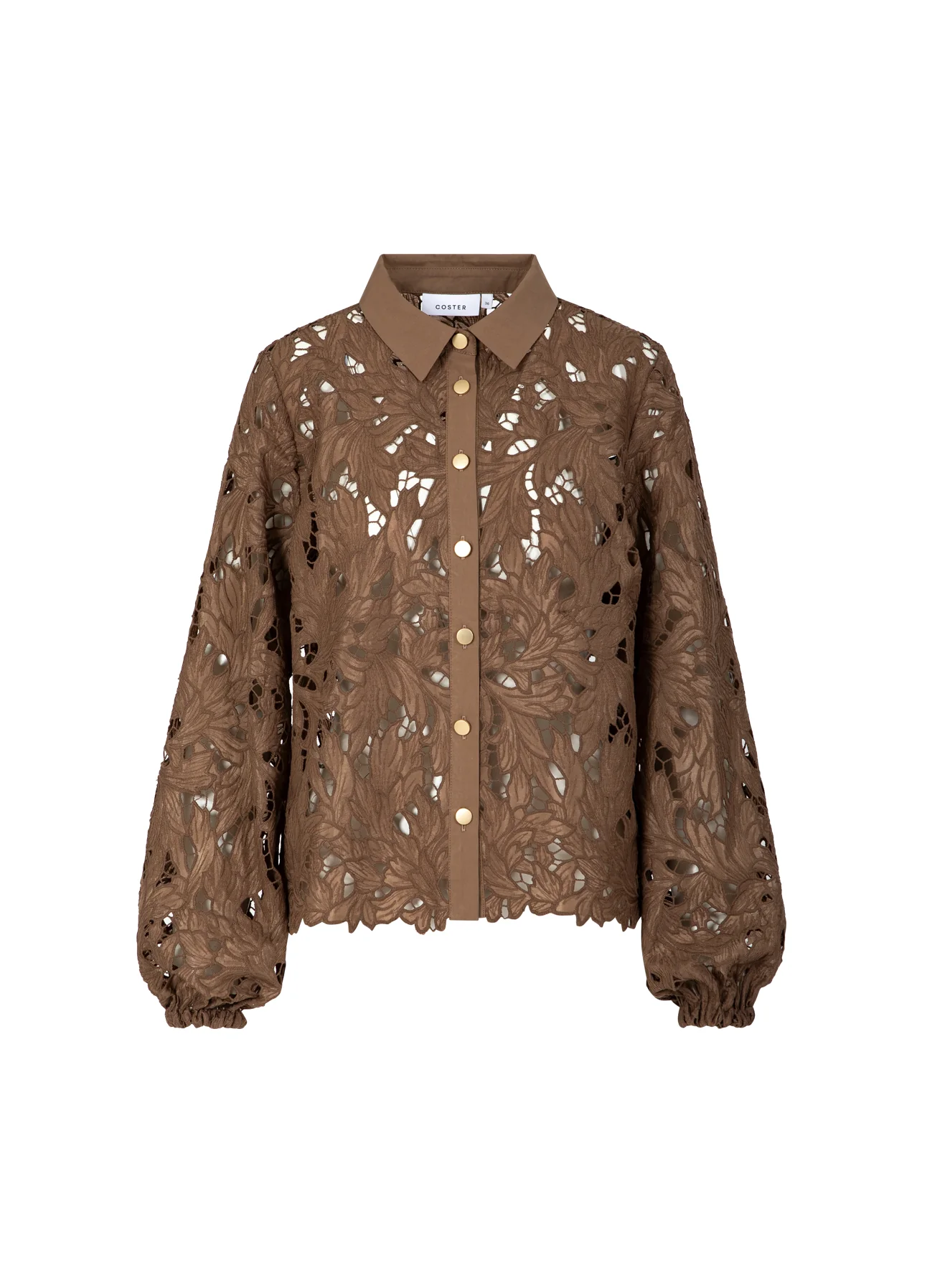 KANTEN BLOUSE - Mocca mousse - Afbeelding 2