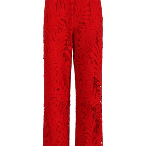 KANTEN BROEK - Scarlet red