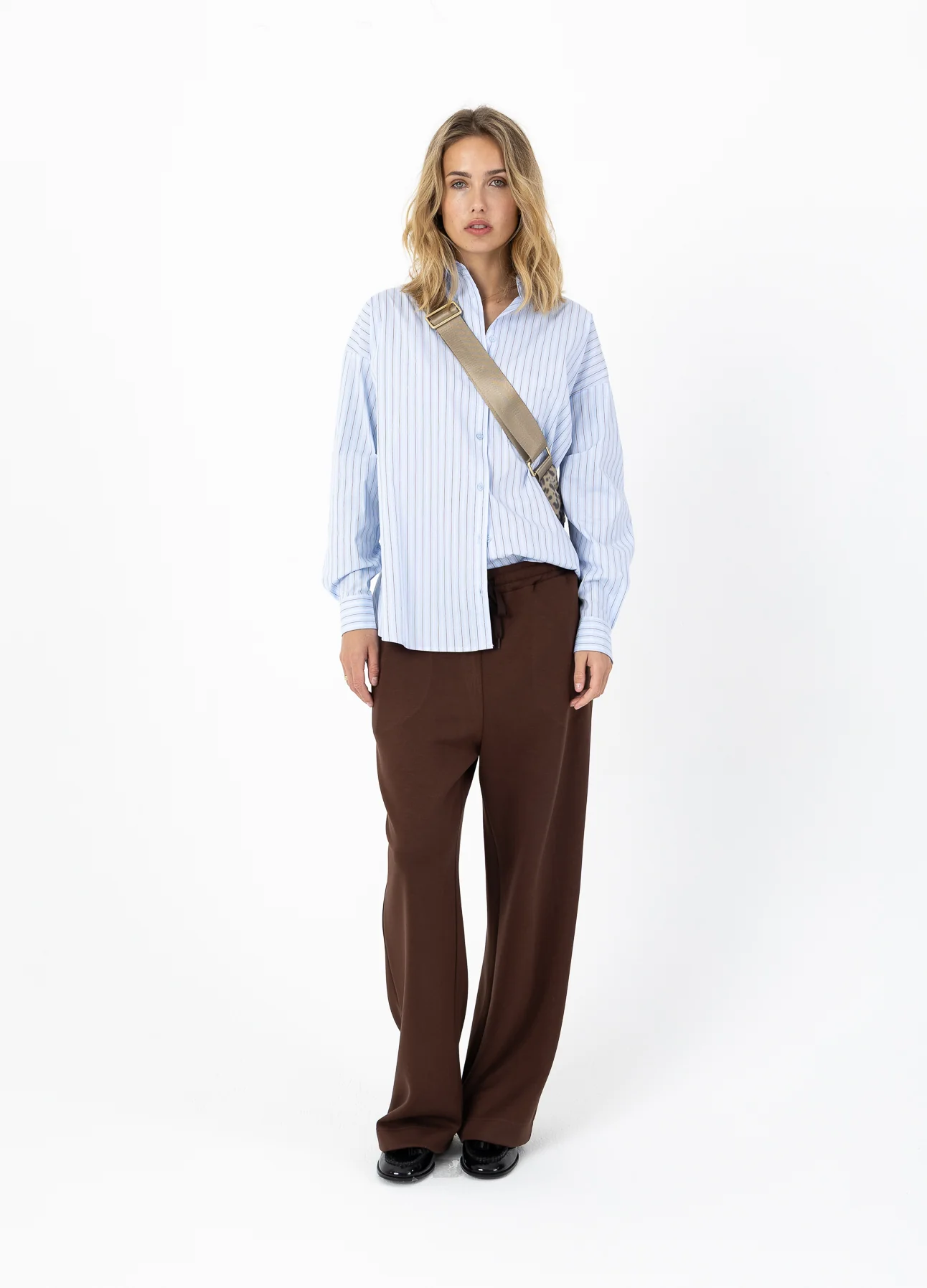KLASSIEKE BLOUSE - BOXY PASVORM - Blue stripes - Afbeelding 3