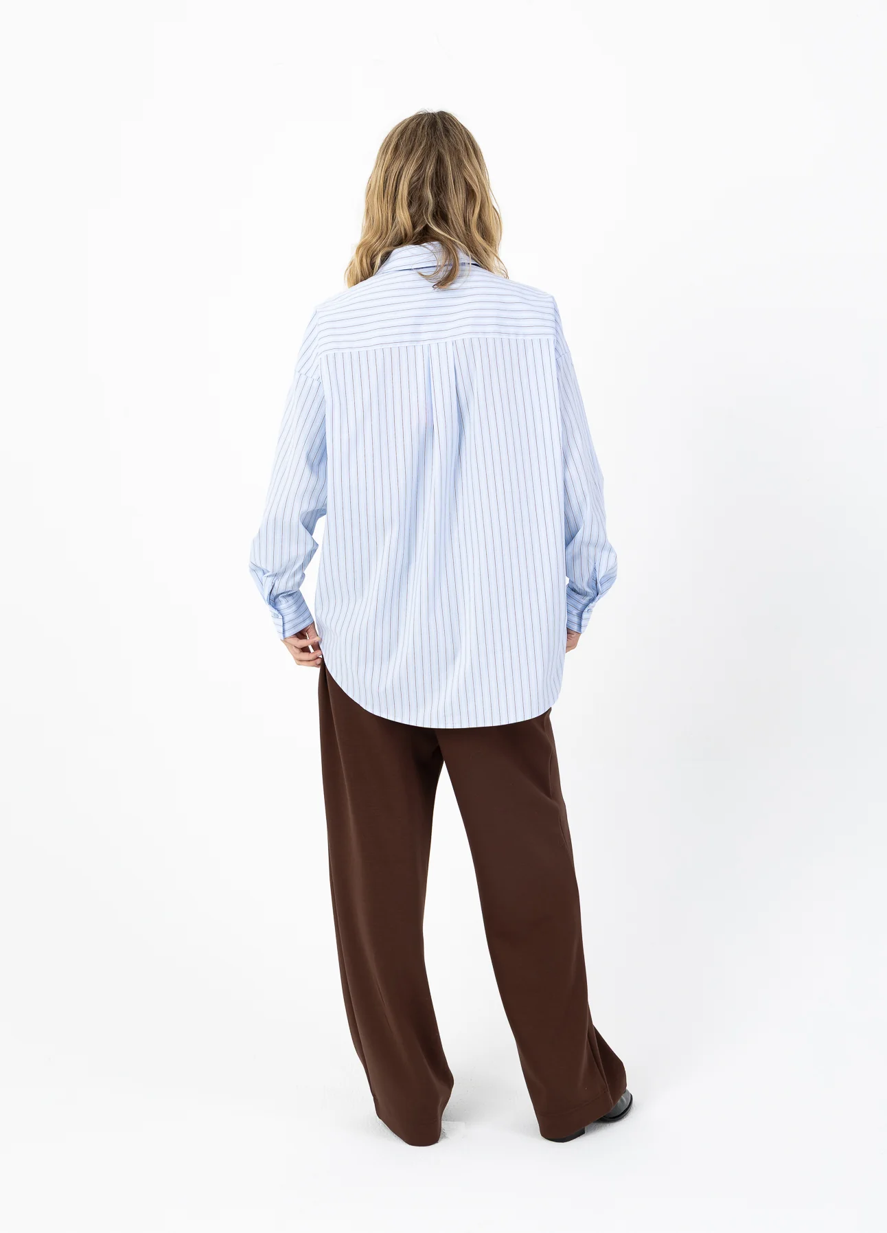 KLASSIEKE BLOUSE - BOXY PASVORM - Blue stripes - Afbeelding 4