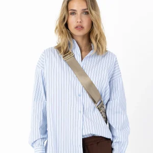 KLASSIEKE BLOUSE - BOXY PASVORM - Blue stripes
