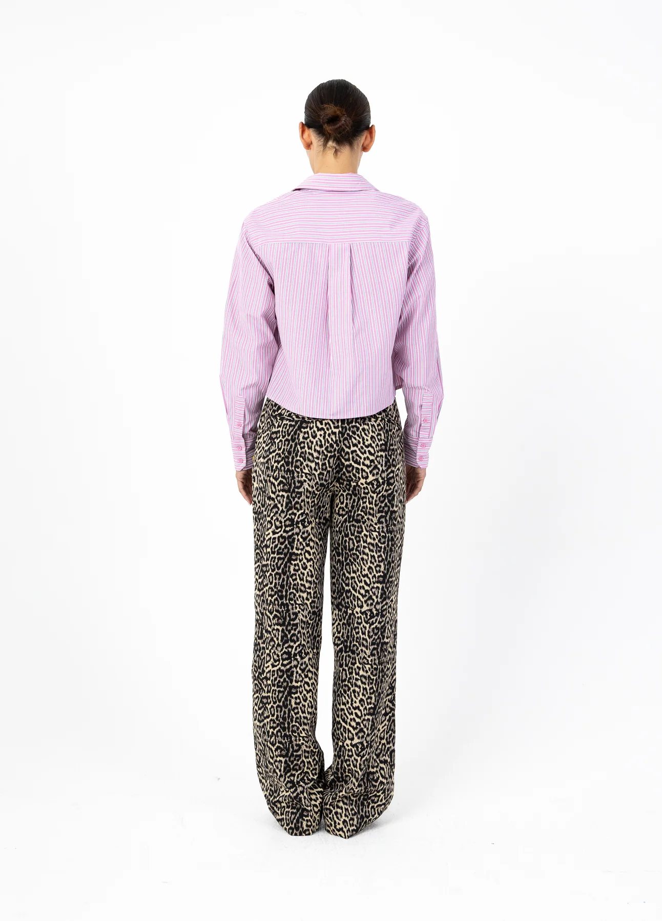 KORTE BLOUSE MET STREPEN - Rose stripes - Afbeelding 4