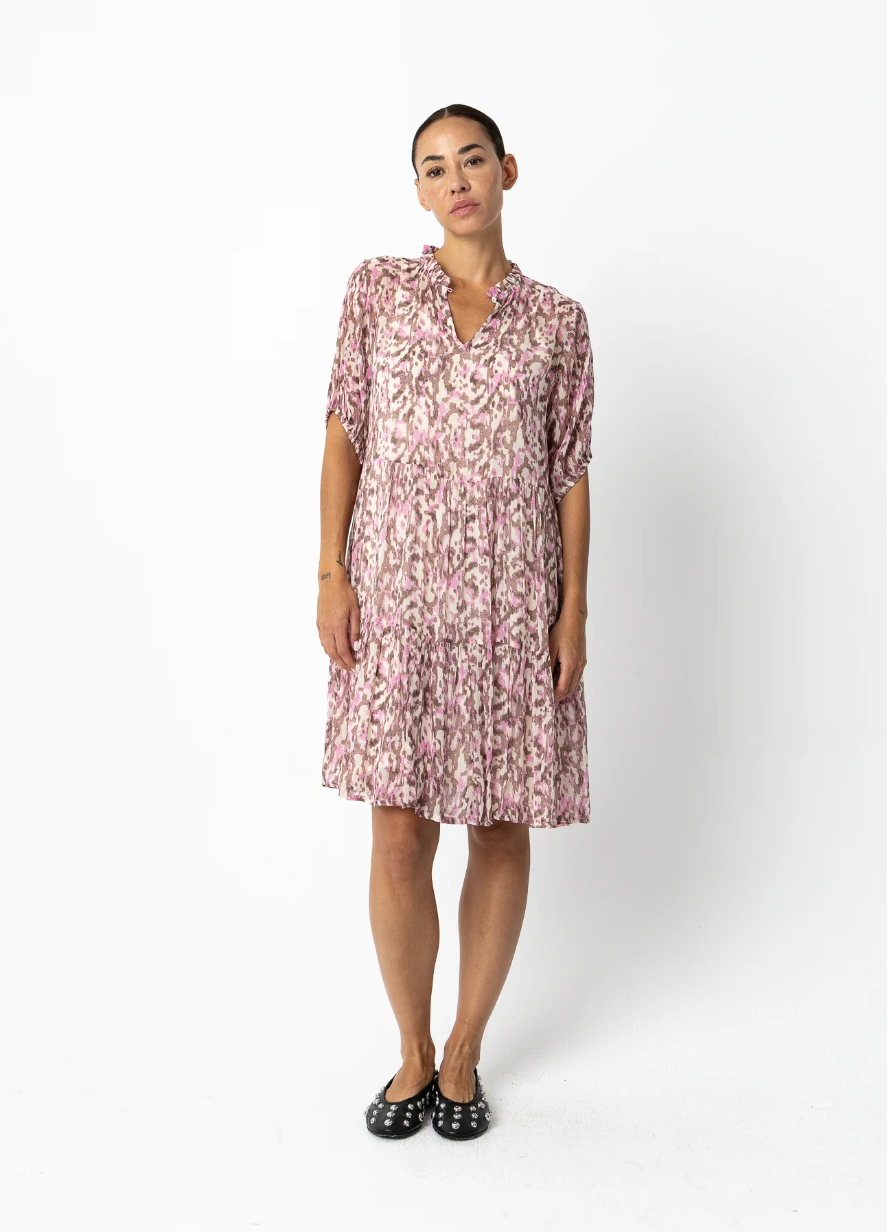 KORT JURKJE IN DROOMLANDSCHAP PRINT - Pink dreamscape print - Afbeelding 2