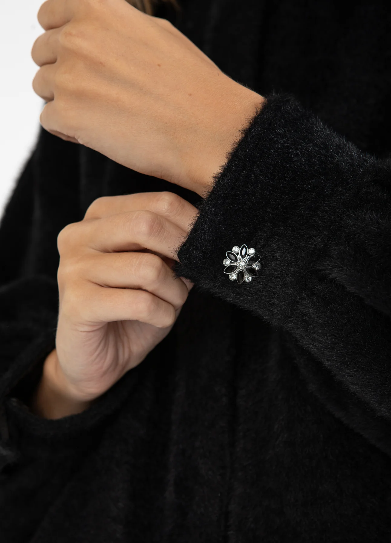 KORT WOLLEN JAS - Black - Afbeelding 3