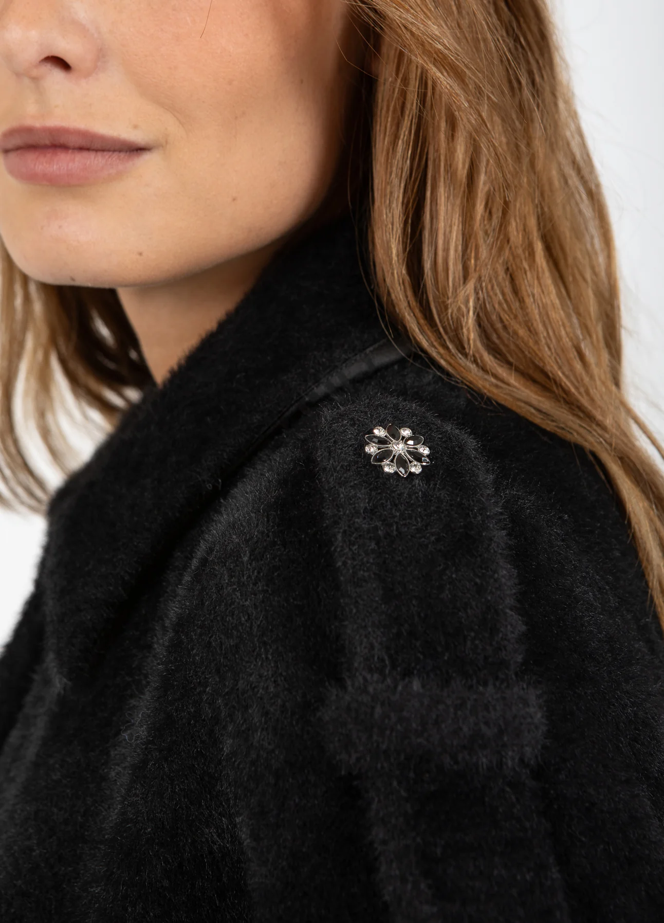 KORT WOLLEN JAS - Black - Afbeelding 4