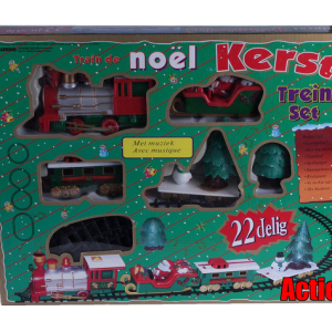 Kersttrein set trein met muziek en licht 22 delig