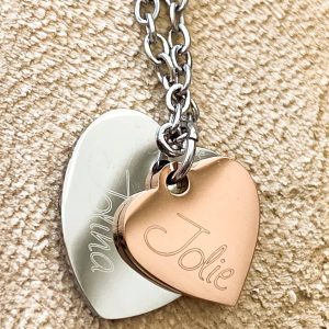 Ketting met naam gegraveerd (Hartje)