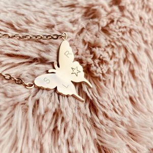 Ketting met naam gegraveerd (Vlinder)