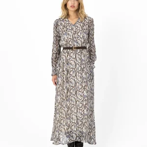 LANGE JURK IN DROMENLAND PRINT - Blue dreamscape print