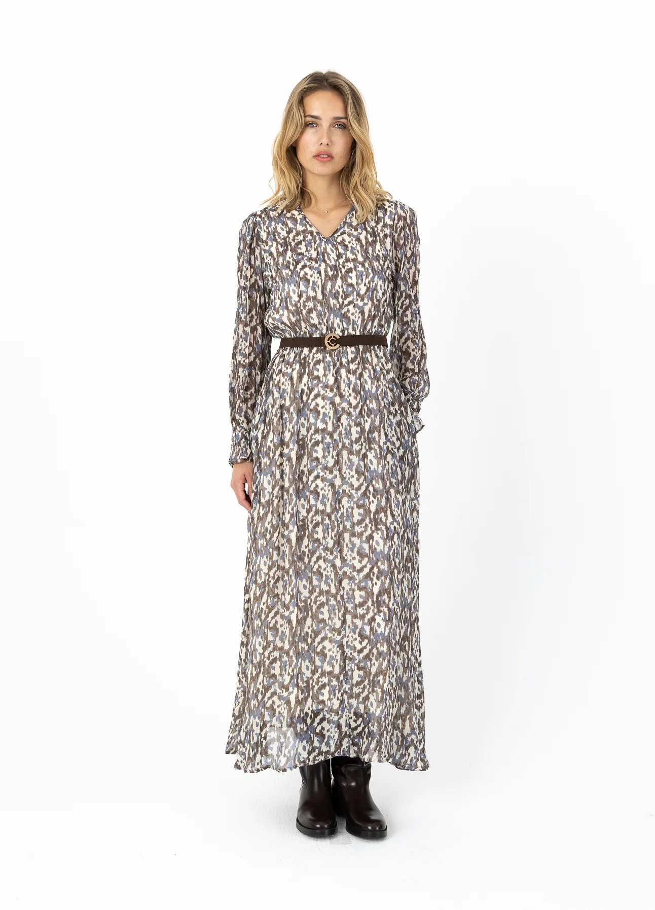 LANGE JURK IN DROMENLAND PRINT - Blue dreamscape print - Afbeelding 2