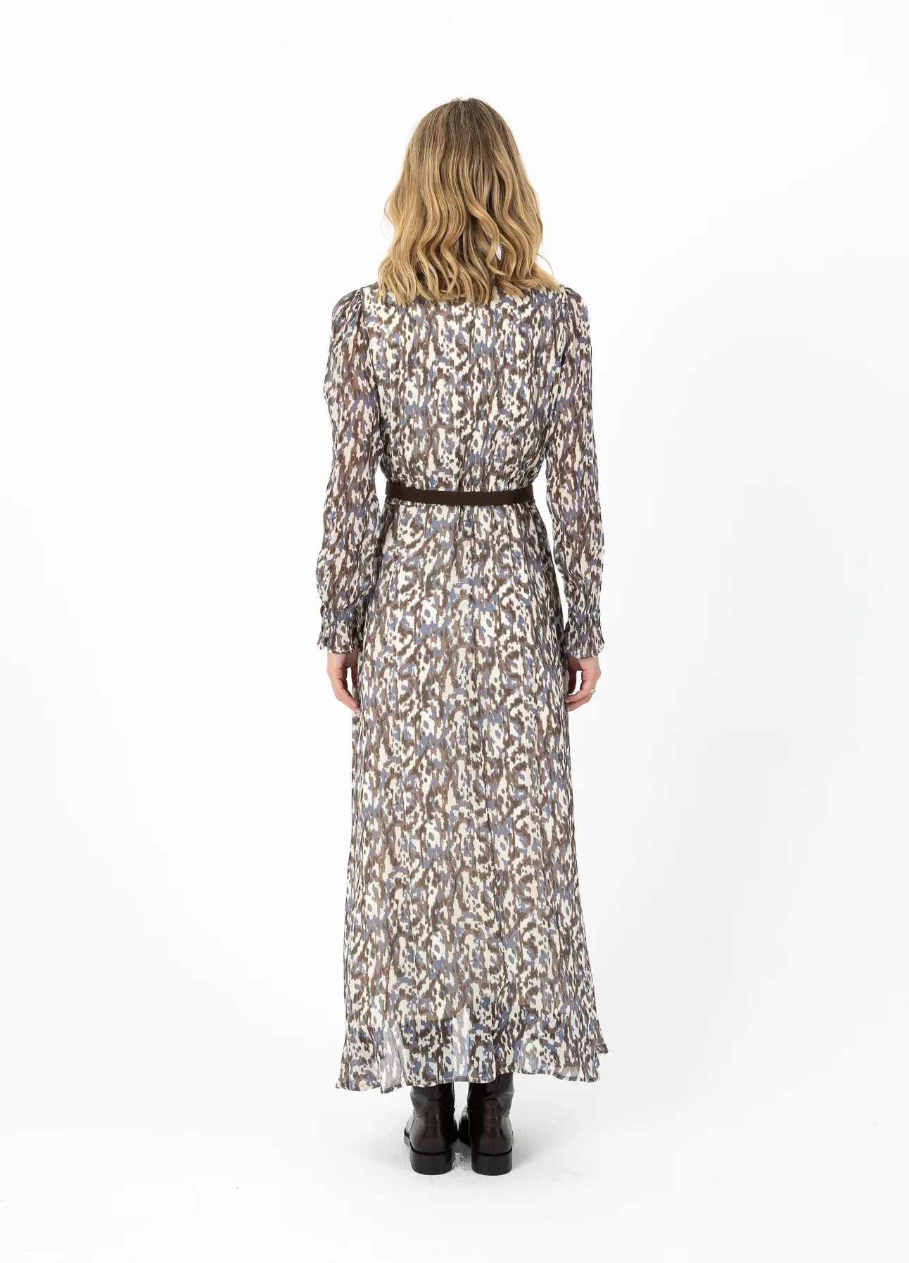 LANGE JURK IN DROMENLAND PRINT - Blue dreamscape print - Afbeelding 4