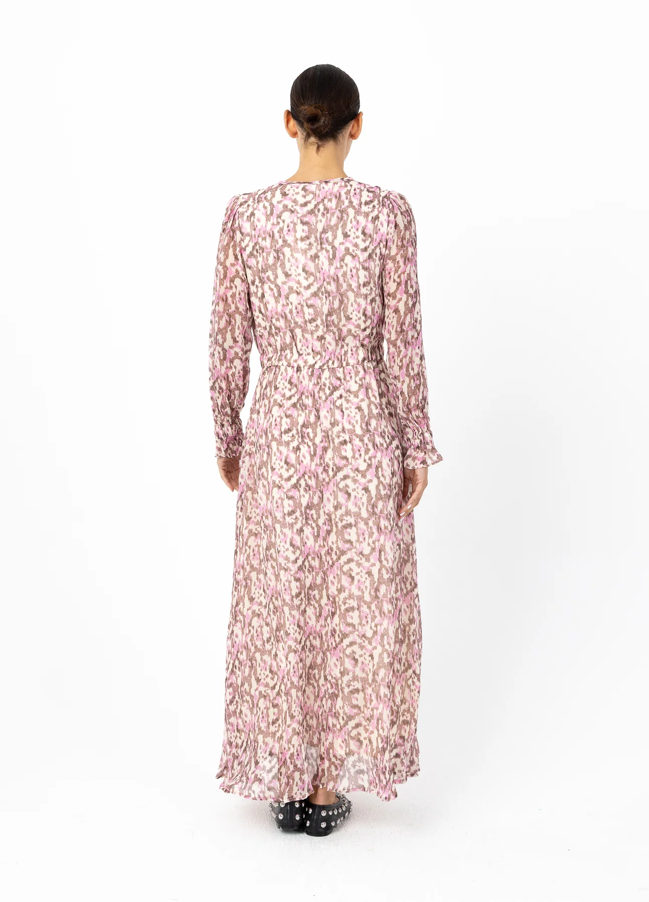 LANGE JURK IN DROMENLAND PRINT - Pink dreamscape print - Afbeelding 3