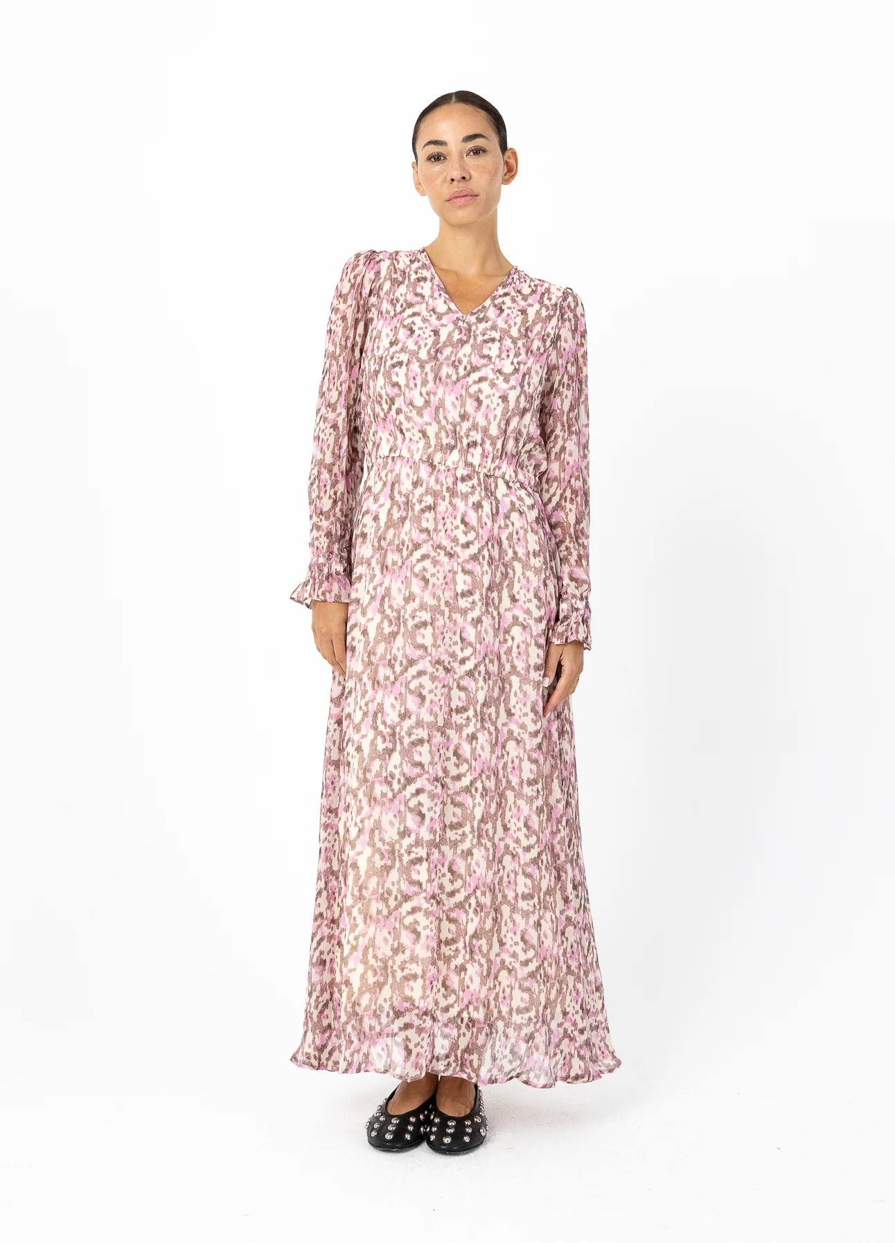 LANGE JURK IN DROMENLAND PRINT - Pink dreamscape print - Afbeelding 2
