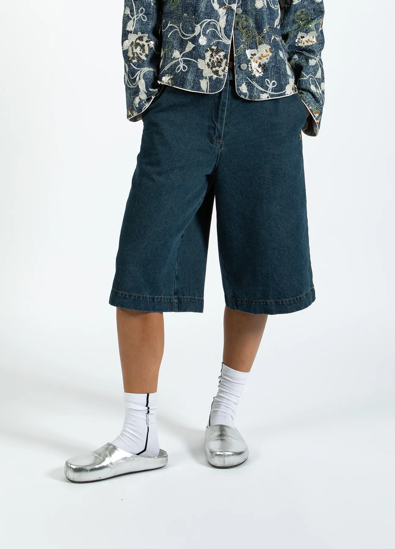 LANGE SPIJKERSHORTS - PETRA FIT - Afbeelding 6