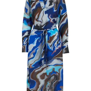 LONG DRESS IN FLOW PRINT - Flow print