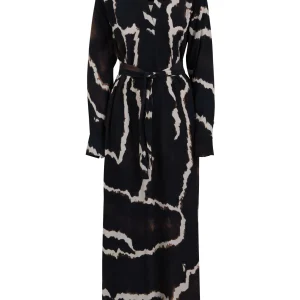 LONG DRESS IN NIGHT CLOUDS PRINT - Night clouds print