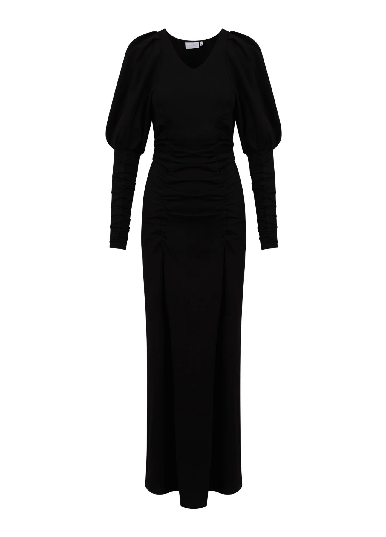 LONG DRESS W. WIDE SLEEVES - Black - Afbeelding 7