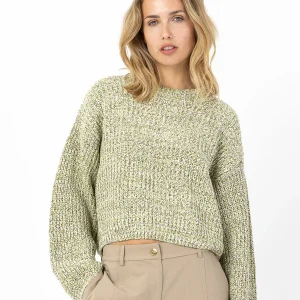 MEERKLEURIG GEBREID - Lime