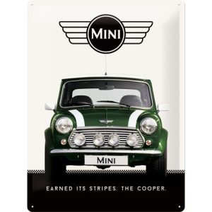 Tin Sign 30×40 Mini Cooper Green