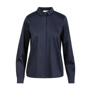 NAUWSLUITEND KLASSIEK OVERHEMD - Navy