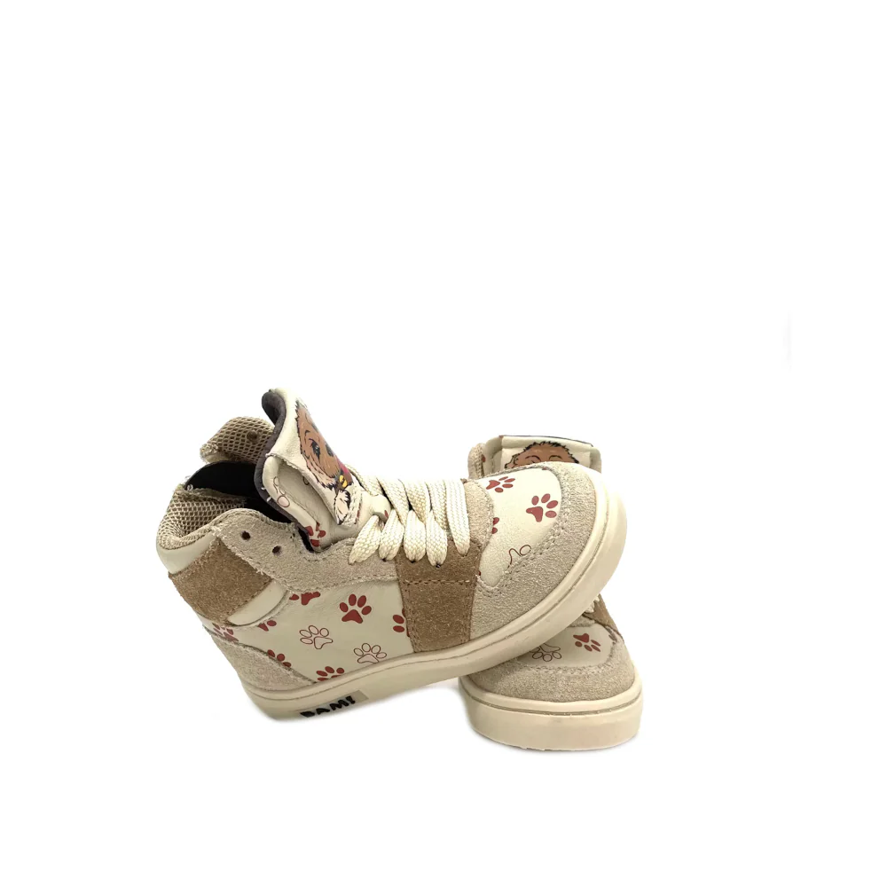 Bam Kinder Veterschoenen B1664 Beige - Afbeelding 3