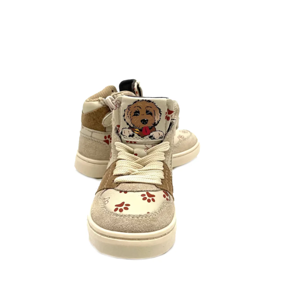 Bam Kinder Veterschoenen B1664 Beige - Afbeelding 4