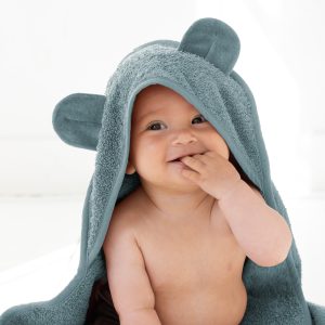 Handsfree Badcape Blue Berry met naam (NEW)