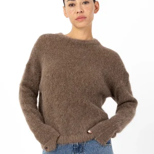 O-HALS TRUI IN ALPACA - Mocca mousse