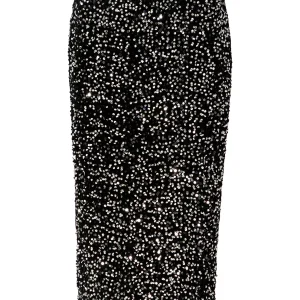 PAILLETTENROK - Black/ silver