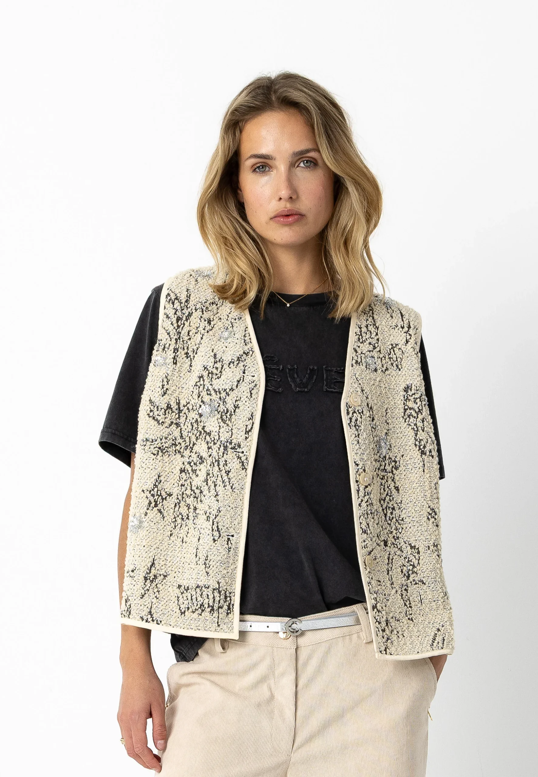 PAILLETTENVEST - Grey sequins