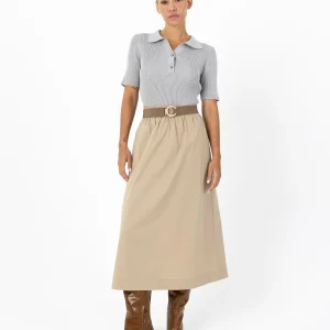 PHOEBE LANGE ROK - Sand