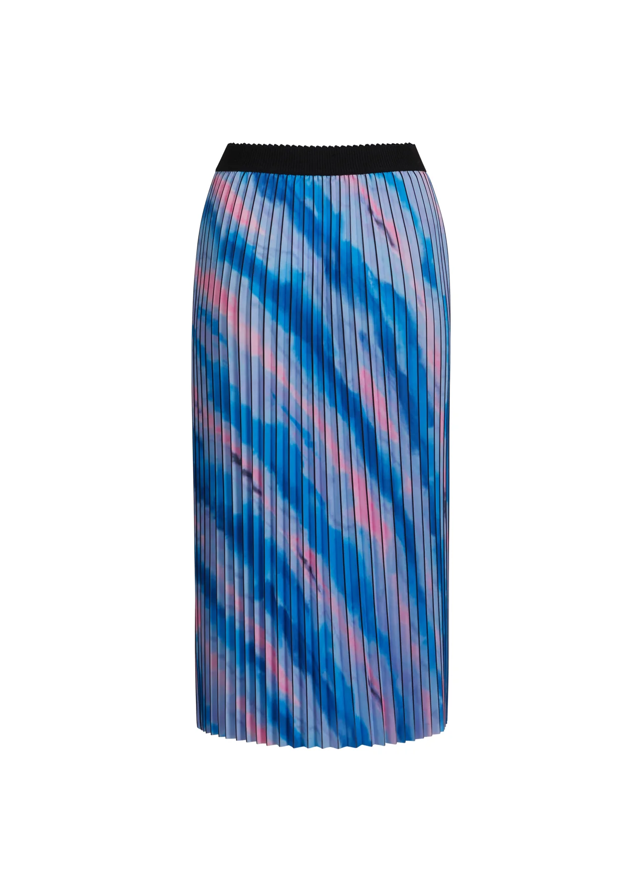 PLEATED SKIRT W. FADED STRIPE PRINT - Faded stripe print blue - Afbeelding 9