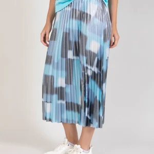 PLISSÉ ROK MET PRINT - Graphic square print