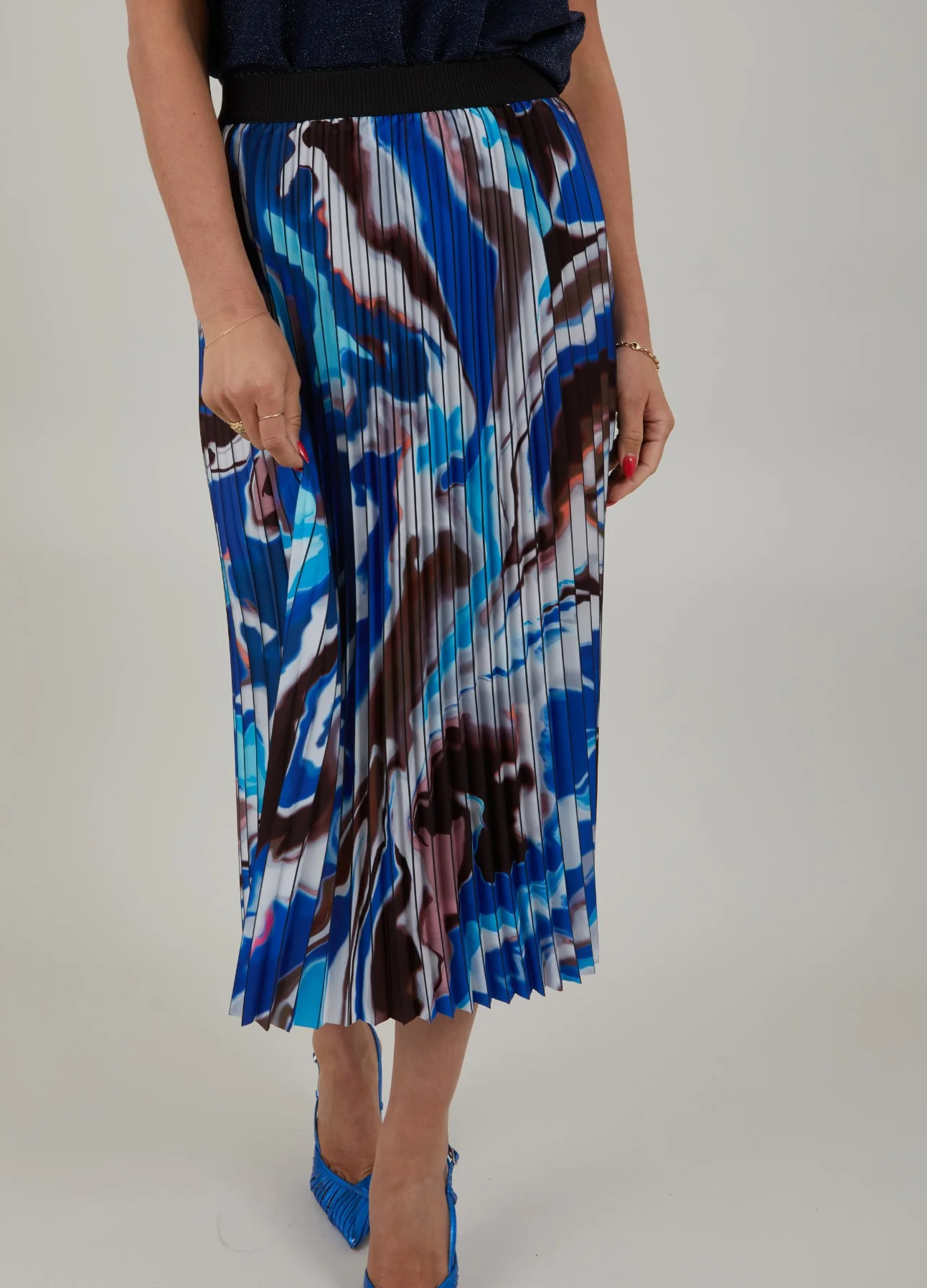 PLISSE SKIRT WITH PRINT - Flow print - Afbeelding 6