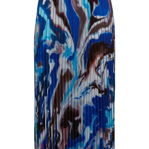 PLISSE SKIRT WITH PRINT - Flow print