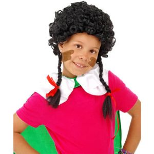 Pieten Pruik met Vlechtjes