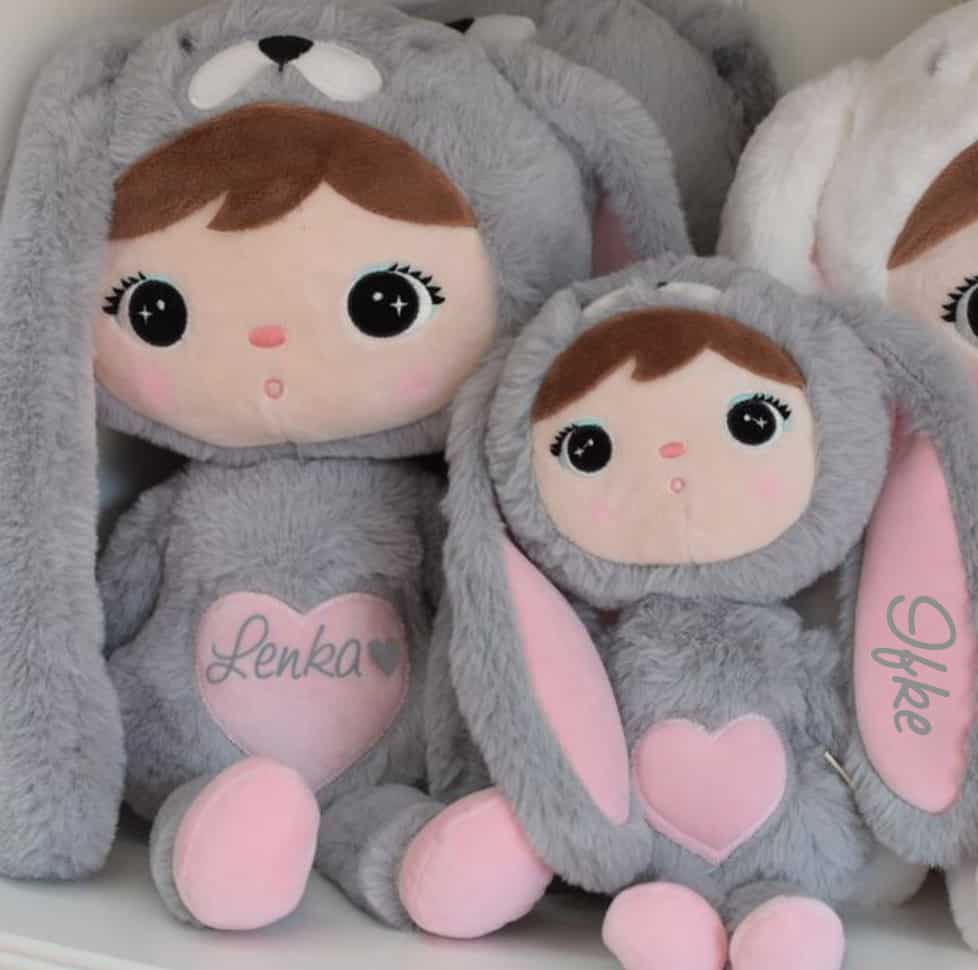 Pop klein Bunny 30cm met naam - Afbeelding 5