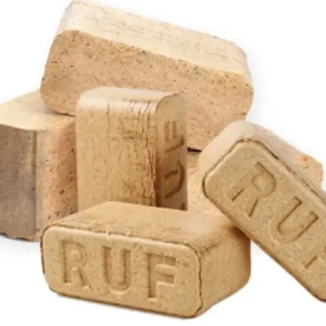 RUF hout briketten – naaldhout – 10kg per pak. Afhalen