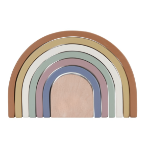 Houten Regenboogstapelaar Vintage met naam (gegraveerd)