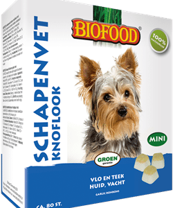 SCHAPENVET MET KNOFLOOK mini 80 stuks