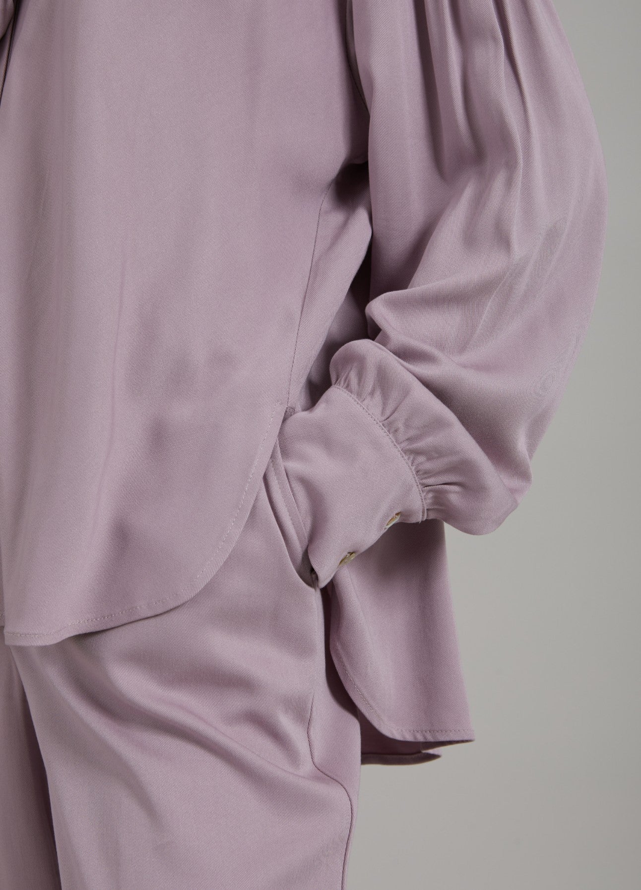 SHIRT IN ECOVERO LENZING VISCOSE - Dusty purple - Afbeelding 5