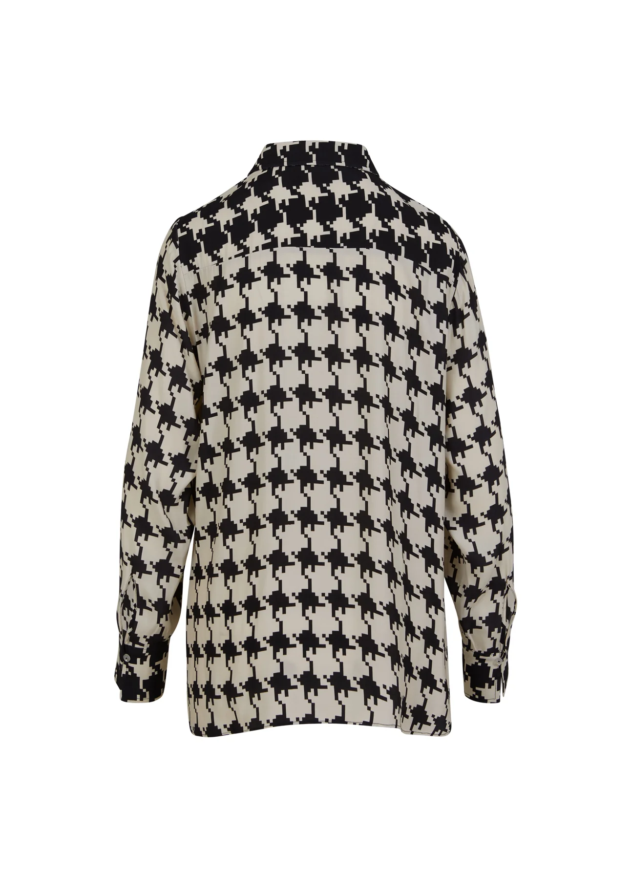 BLUZE IN HOUNDSTOOTH MIX PRINT - Houndstooth mix print - Afbeelding 8