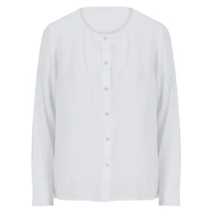 SHIRT WITH GATHERINGS - White