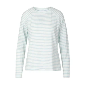 SILLA GESTREEPT LANGE MOUWEN T-SHIRT - MID SLEEVE - Light blue / white stripe