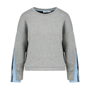 SWEATSHIRT MET MOUWDETAIL