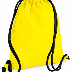 Premium Gymtas met naam (Geel)