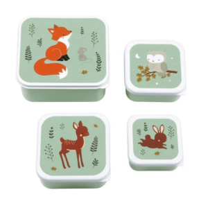 Lunch & snack box set: Bosvriendjes groen