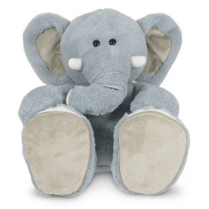 Knuffel Olifant ritsvoetjes met naam grijs
