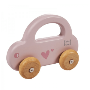 Label Label – LITTLE CAR – rose met naam